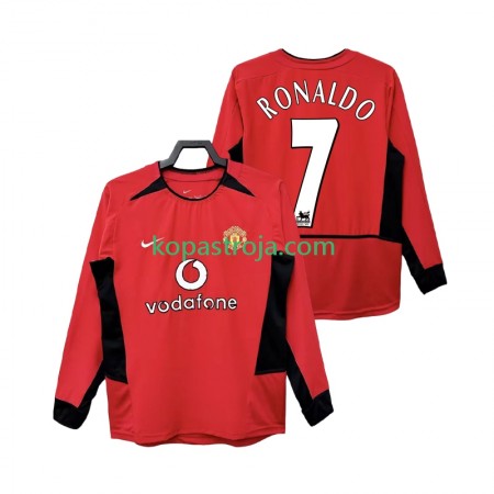 Billiga Fotbollströjor Manchester United RONALDO 7 2004 Retro Hemma tröja 2002 Långärmad